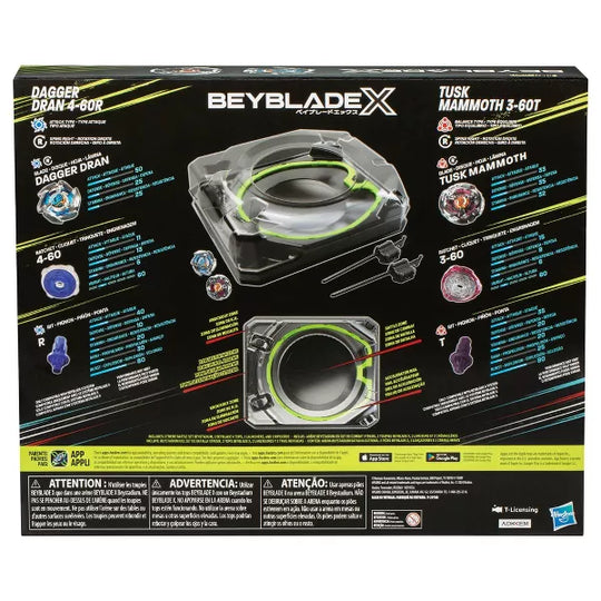 Beyblade X Xtreme Battle Set with Beystadium, 2 Right-Spinning Top Toys, and 2 Launchers