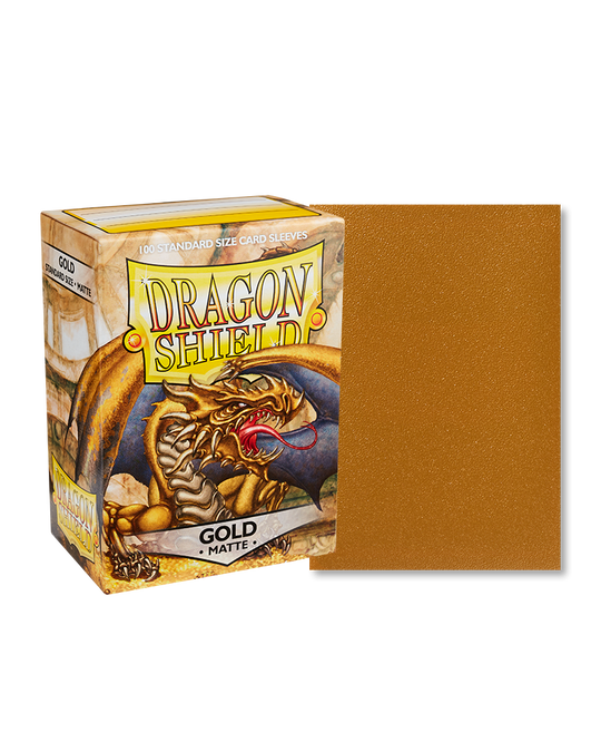 Dragon Shield Matte Gold 100ct